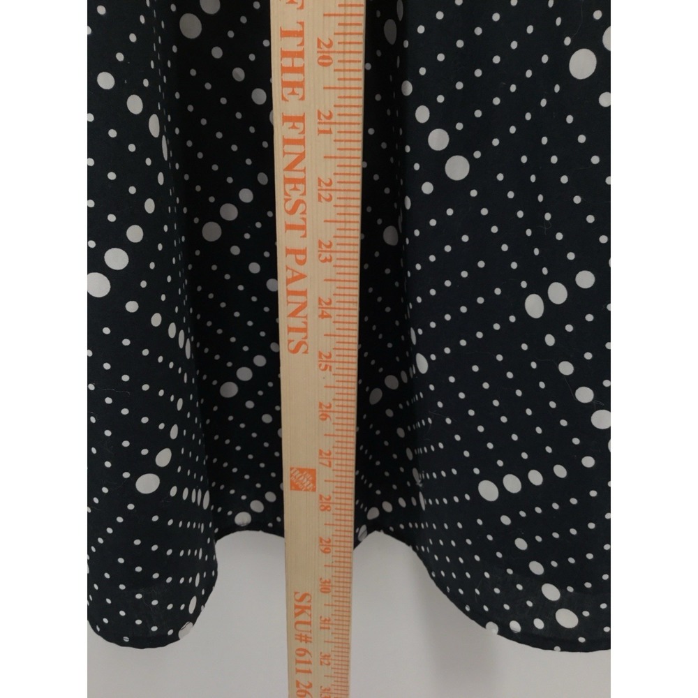 Foxcroft Womens XL Wrinkle Free Button Down Shirt Black White Polka Dot GG22 - Picture 7 of 10